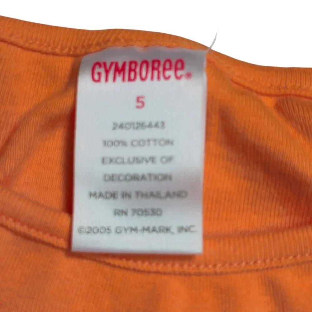 Vintage Gymboree Top Girls Size 5 Orange Fiesta Del Sol Short Sleeved T Shirt